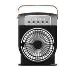 USB Portable 3‑in‑1 Air Cooler Fan – Mist Sprayer, 7‑Color LED Night Light & 600 ml Tank