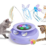 Electric Spinning Turntable Cat Toy – USB Rechargeable Interactive Game for Indoor Cats