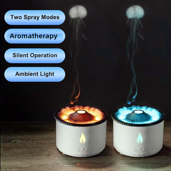 New Creative Ultrasonic Essential Oil Humidifier – Volcano & Jellyfish Aromatherapy Diffuser